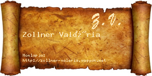 Zollner Valéria névjegykártya
